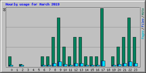 Hourly usage for March 2019