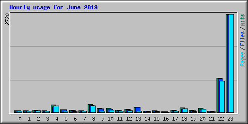 Hourly usage for June 2019